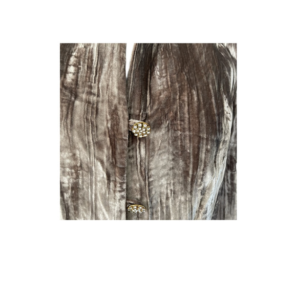 Bloomingdales 6 Beige Champagne Velvet Jacket - Picture 2 of 6